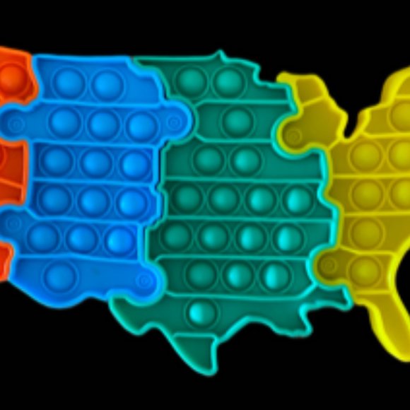 Fidget Toy Pop Its US Map - Picture 1 of 2